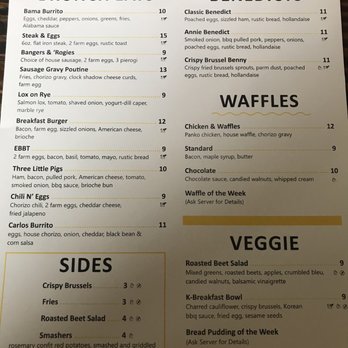 Camino - Brunch Menu side 1 - American Near Me - West Allis, Wisconsin