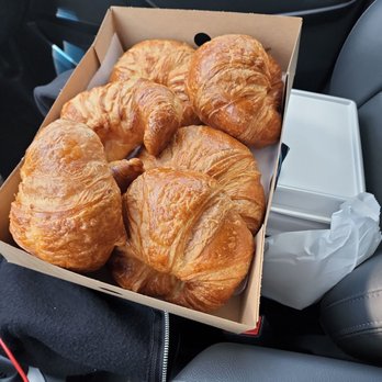 Two Ladds Bakery - Freshly baked croissant haul... So fresh and hot it couldn't have a lid. - Bakeries Near Me - Cherry Valley, California