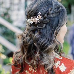 Gorgeous braided half-do