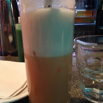 Playa Cabana Cantina - La Inglesa - specialty cocktail (mescal, Pimms, egg white, guava juice, ginger beer). - Mexican Near Me - Toronto, Ontario Playa Cabana Cantina - La Inglesa - specialty cocktail (mescal, Pimms, egg white, guava juice, ginger beer). - Mexican Near Me - Toronto, Ontario