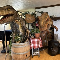 Castel Grisch Winery - Dino statue inside