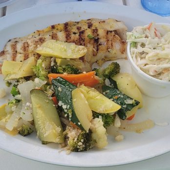 Dockside Dave's - Lemon Pepper Grouper Dinner - Seafood Near Me - Madeira Beach, Florida