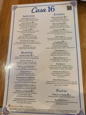 Menu photo 5 Casa 16 Phoenix, AZ