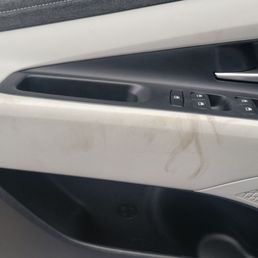Technicians should not leave grease all over the inside of a car. Technicians should not leave grease all over the inside of a car.