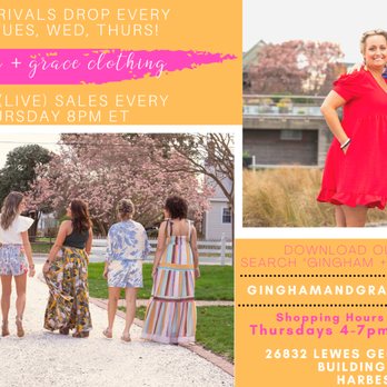 Gingham + Grace Clothing - Hours, address, shopping, and more! - Women's Clothing Near Me - Harbeson, Delaware Gingham + Grace Clothing - Hours, address, shopping, and more! - Women's Clothing Near Me - Harbeson, Delaware