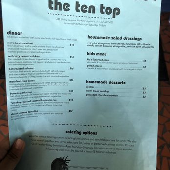 The Ten Top - American Near Me - Norfolk, Virginia