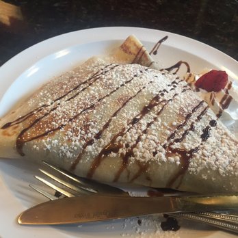 Crispy Crêpes Cafe - Strawberry, banana, Nutella - so gorgeous and absolutely delicious. Can't go wrong with a classic! - Creperies Near Me - Boston, Massachusetts