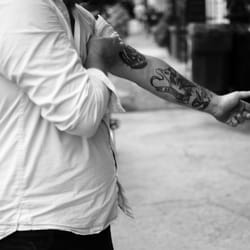 A Street Tour Named Desire - Cassady shows us his tats.