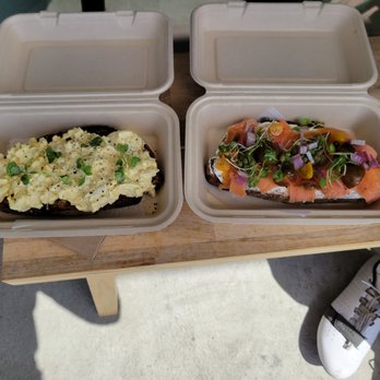 Offset Coffee Roasters - Egg salad toast, lox toast - Coffee & Tea Near Me - El Segundo, California