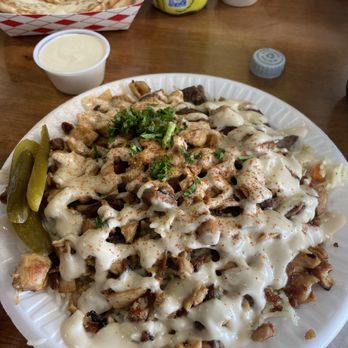 Little Aladdin Mediterranean Grill - Mixed shawarma over rice - Mediterranean Near Me - Storrs, Connecticut Little Aladdin Mediterranean Grill - Mixed shawarma over rice - Mediterranean Near Me - Storrs, Connecticut