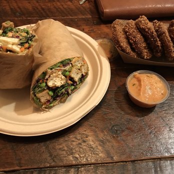 Green Tomato Grill - Fried Green Tomatoes and Thai Tofu Wrap - New American Near Me - Brea, California