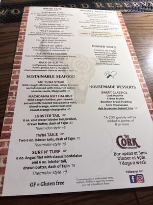 Menu photo 1 The Cork Tucson Tucson, AZ Menu photo 1 The Cork Tucson Tucson, AZ