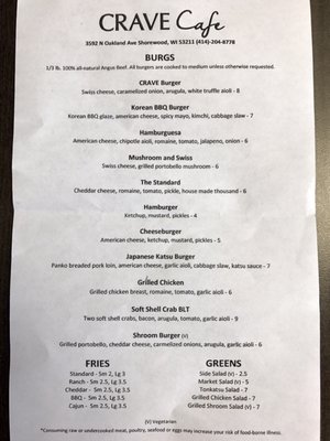 Menu photo 8 Crave Cafe Shorewood, WI Menu photo 8 Crave Cafe Shorewood, WI