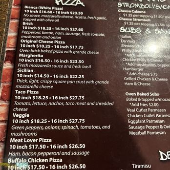 Brick Oven Pizzeria & Restaurant - prices - Pizza Near Me - Trinity, Florida