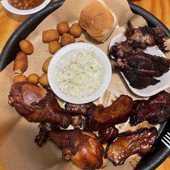 Little Richard's Barbeque - Three meat sampler - Barbeque Near Me - Mount Airy, North Carolina
