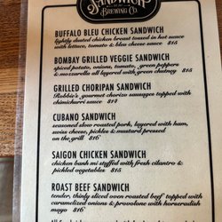 Sandwich Brewing Co - Menu