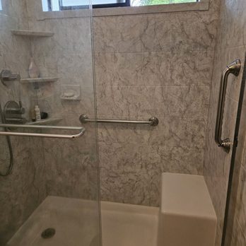 Reborn Home Solutions - Masterbath tub removed and now have this beautiful walkin shower ADA accessible with upgraded Jacuzzi fixtures! - General Contractors Near Me - Livermore, California