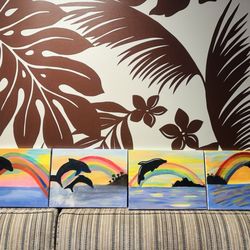 Paint Paina - Location: Kapolei Residence Inn 6-8pm Dolphin and rainbow painting