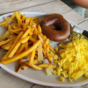 Mitch's Downtown - 2X2X2 with truffle fries - Bagels Near Me - Hallandale Beach, Florida