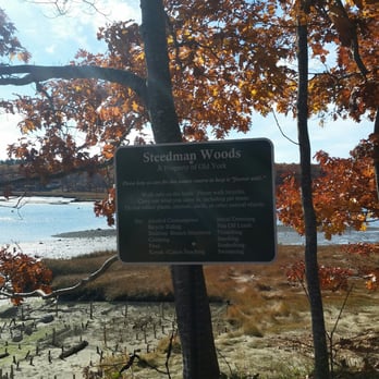 Steedman Woods - Steedman Woods sign. - Hiking Near Me - York, Maine