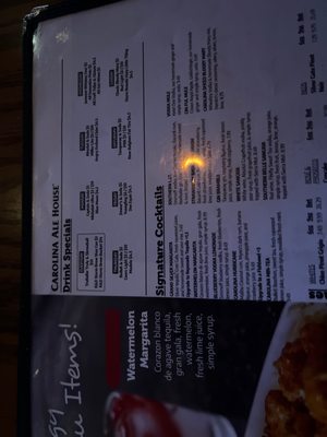 Menu photo 1 Carolina Ale House Raleigh, NC Menu photo 1 Carolina Ale House Raleigh, NC
