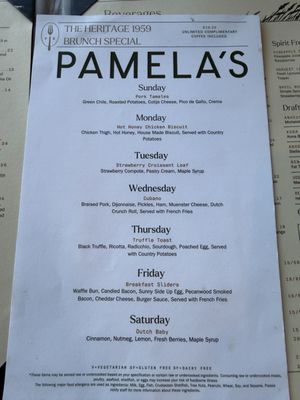 Menu photo 1 Pamela’s Colorado Springs, CO Menu photo 1 Pamela’s Colorado Springs, CO