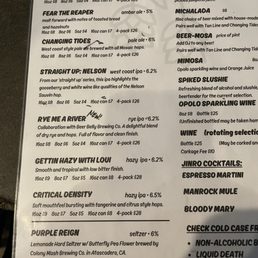Beer list 12/31/24