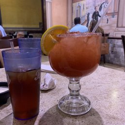 Large Raspberry Margarita on the rocks....