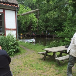 Slusehuset Café - Lige ned til Susåen og kanoleje!