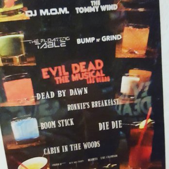 Evil Dead the Musical 4D - All the drinks - Performing Arts Near Me - Las Vegas, Nevada