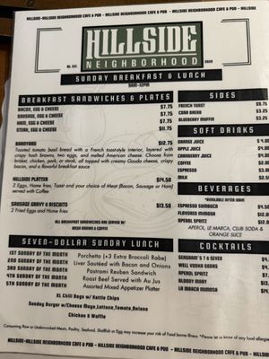 Menu photo 2 Hillside Cafe & Pub Ansonia, CT