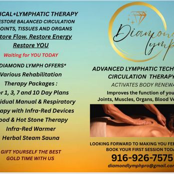 Diamond Lymph - Today is your therapy day - Massage Therapy Near Me - Sacramento, California Diamond Lymph - Today is your therapy day - Massage Therapy Near Me - Sacramento, California
