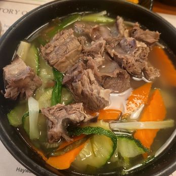 Tang Jip - Beef Kalguksu noodle soup - Daniel cut the meat off the bone for us! - Korean Near Me - Alameda, California Tang Jip - Beef Kalguksu noodle soup - Daniel cut the meat off the bone for us! - Korean Near Me - Alameda, California