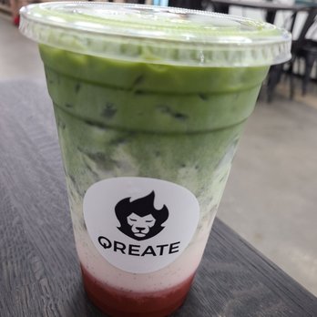 Qreate Coffee + Studio - Strawberry Matcha - Coffee & Tea Near Me - Orlando, Florida