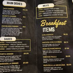 El Cortez - Menu