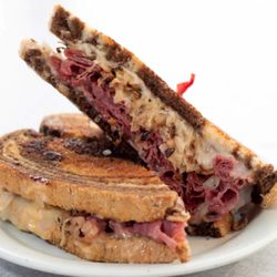 Meldrum’s Diner - Corned Beef Rueben on marbled rye.