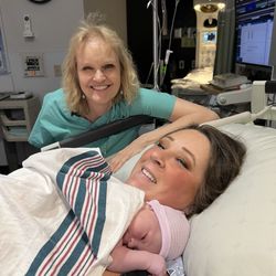 Lori Lambert, M.D - Exhausted after labor with Dr. Lambert