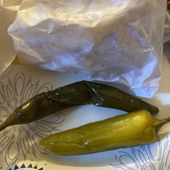 Jim’s Original - These peppers were side by side my sausage dog. - Hot Dogs Near Me - Orange, California