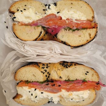 Forgotten Bakery - Loxann bagel--standard lox, cream cheese, capers, onion - Bakeries Near Me - Sacramento, California Forgotten Bakery - Loxann bagel--standard lox, cream cheese, capers, onion - Bakeries Near Me - Sacramento, California