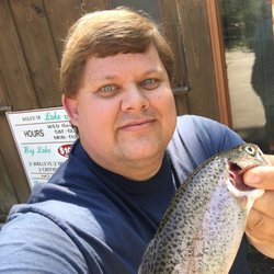 Lake Julian Trout Farm - One of several trout caught.