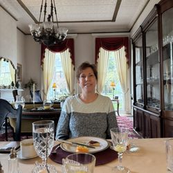 Iron Gate Inn - Nancy at breakfast in the beautiful formal dining room.