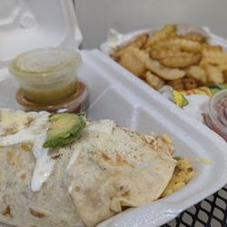 Chicken Burrito w/ Fries