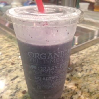 Life Time - Organic VeganMax Protein Shake with Banana, Blueberry & Pineapple. - Gyms Near Me - Rockville, Maryland