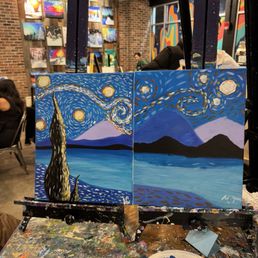 Starry Night couple's paint night! Starry Night couple's paint night!