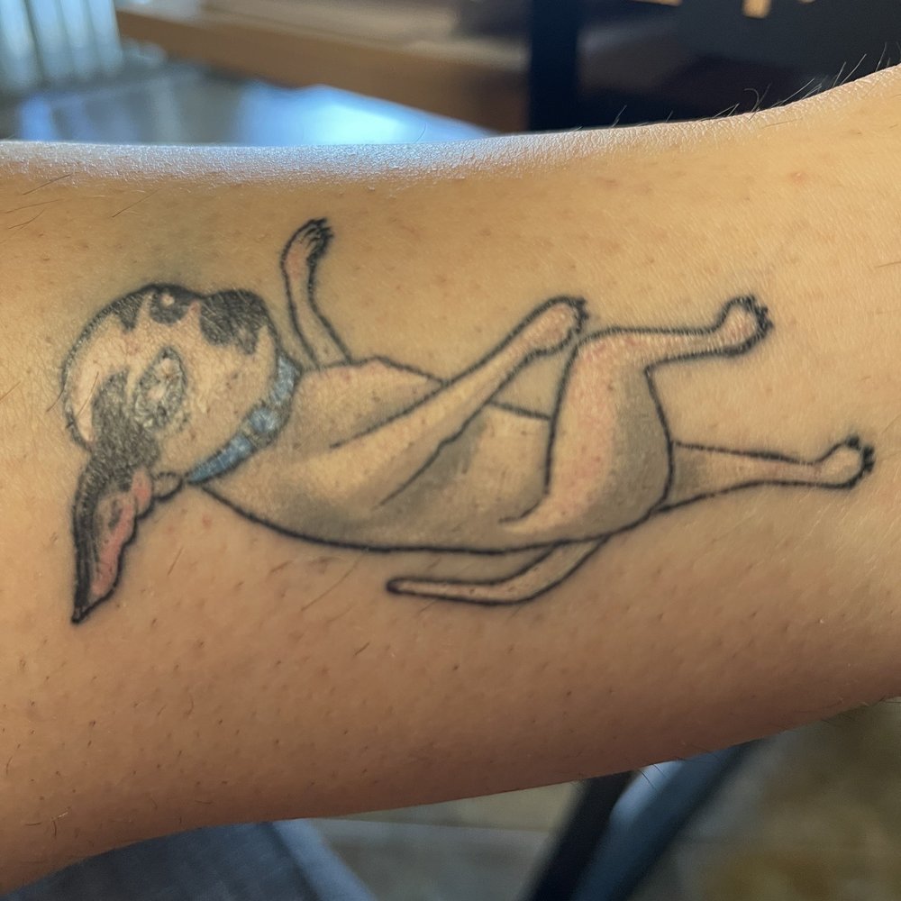 Fallen Angel Tattoo - Missing an ear chihuahua - Tattoo Near Me - Roseville, California