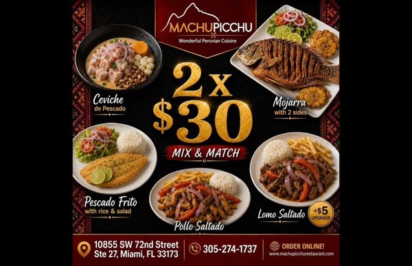 Menu photo 1 Machupicchu Peruvian Cuisine Miami, FL Menu photo 1 Machupicchu Peruvian Cuisine Miami, FL