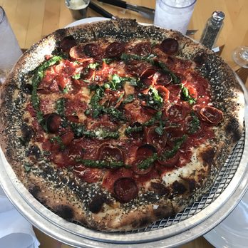 Zoli's NY Pizza - Christian Pescroni with Everything Bagel Crust and Habanero Honey Added - Pizza Near Me - Addison, Texas Zoli's NY Pizza - Christian Pescroni with Everything Bagel Crust and Habanero Honey Added - Pizza Near Me - Addison, Texas