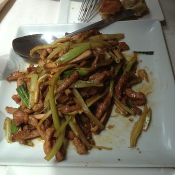 Chef Yu - Pork with dry bean curd - Szechuan Near Me - New York, New York Chef Yu - Pork with dry bean curd - Szechuan Near Me - New York, New York