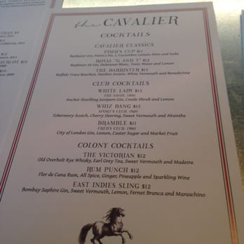 The Cavalier - Summer drink menu - New American Near Me - San Francisco, California The Cavalier - Summer drink menu - New American Near Me - San Francisco, California