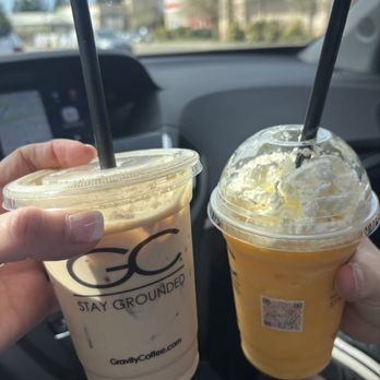 Gravity Coffee - Mayo smoothie and a iced chai latte - Coffee & Tea Near Me - Maple Valley, Washington
